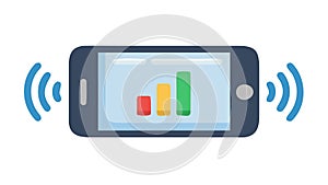 Smartphone WiFi and Signal, Connected Device Icon, vector design Generative AI