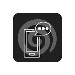 Smartphonewithspeechbubble. Vector illustration decorative design photo