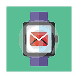Smartwatch Displaying Email Notification