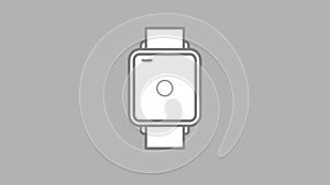 Smartwatch line icon on the Alpha Channel