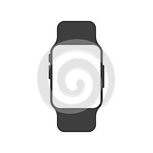Smartwatch simple icon. Symbol of wearable smart watch device in glyph style. Electronic gadget for tracking sport