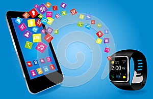 Smartwatch and Smart phone