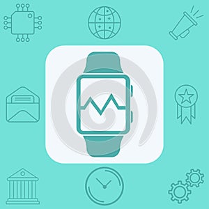 Smartwatch vector icon sign symbol