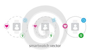 Smartwatch vector illustration concept. flat design style