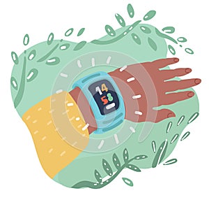Smartwatch wearable accessory for timekeepnig