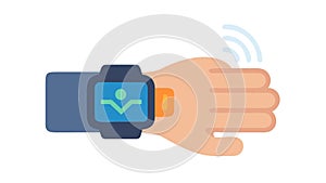 Smartwatch with Wireless Connectivity, Modern Tech, vector design Generative AI