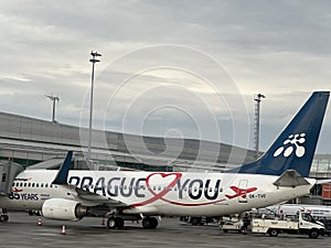 Smartwings.com Plane at Warsaw Airport in Poland