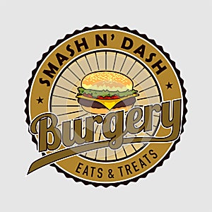 Smash n dash burgery illustration vector