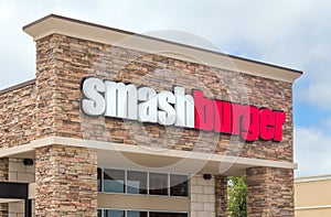 Smashburger Restaurant Exterior and Logo