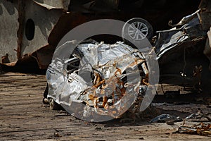 Smashed car