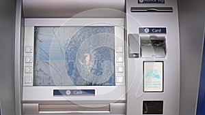 A smashed cash machine