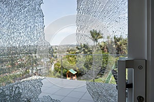 Smashed Glass Window