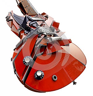Smashed guitar