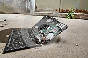 Smashed Laptop Hardware