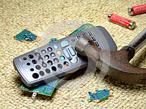 Smashed TV Remote