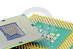 SMD components on bottom of the processors