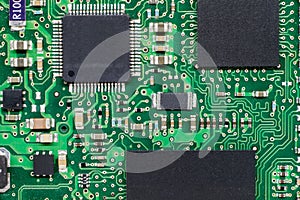 Smd printed electronic circuit board with microcontroller