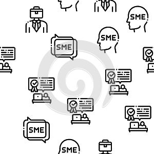 Sme Business Company Seamless Pattern Vector