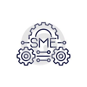 SME line icon, small and medium enterprise vector
