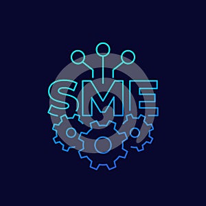 SME, small and medium enterprise, thin line icon