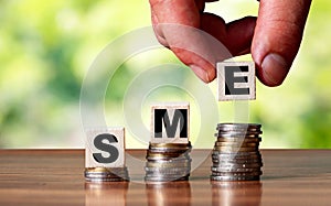 SME word symbol - business concept