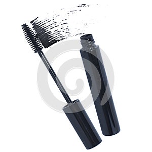 Smear of mascara