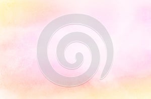 Smeared bright ink light pink color shades gradient illustration on textured paper background
