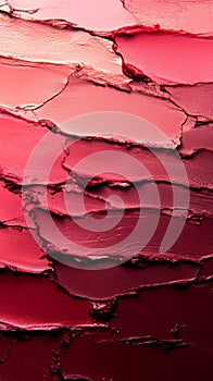Smears of red and pink lipstick creating a textured background