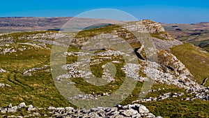 Smearsett Scar from Pot scar above feizor in the Yorkshire Dales photo