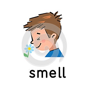 Smell. Icon of one of five senses