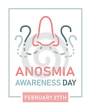 Smell loss vertical poster. Anosmia awareness day. photo