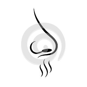 Smell sense vector icon