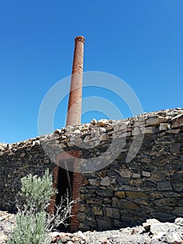 Smelter Stack in East Belmont, Nevada