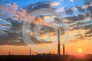 Smelter stack of a nickel plant