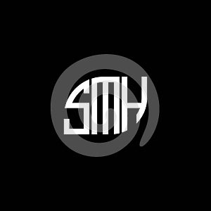 SMH letter logo design on black background. SMH creative initials letter logo concept. SMH letter design