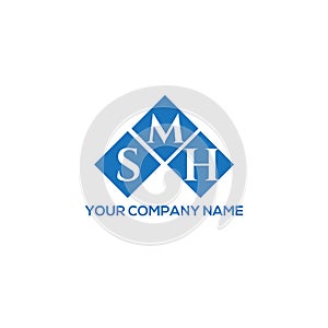 SMH letter logo design on WHITE background. SMH creative initials letter logo concept.