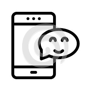 smiley thin line vector icon