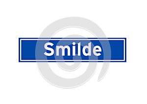 Smilde isolated Dutch place name sign. City sign from the Netherlands.