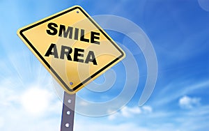 Smile area sign