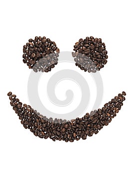 Smile of coffee beans