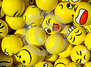 smile d funny emoji yellow balls