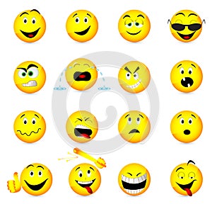 Smile face icons. photo