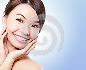 Smile Face of woman with health teeth