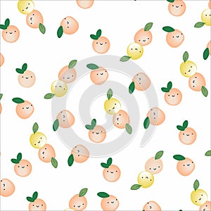 smile fruit pattern all over vector