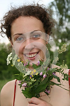 Smile girl with campestral