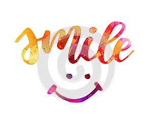 Smile - handwritten lettering