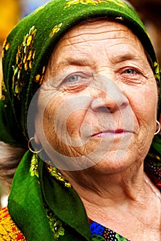 Smile of happy east european senior woman