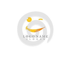 Smile icon logo design template