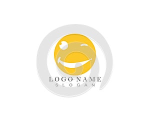 Smile icon logo design template