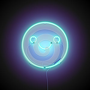 Smile neon sign